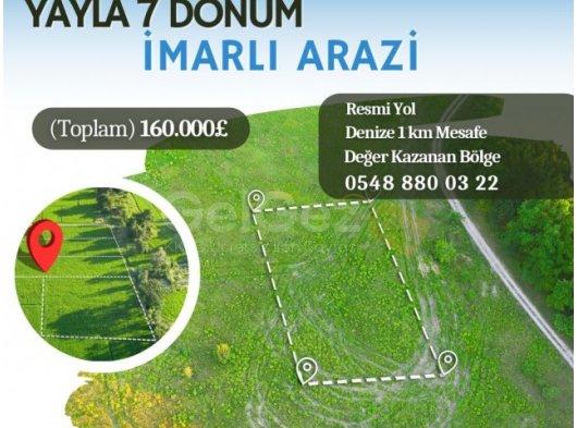 YAYLA’DA SATILIK ARAZİ