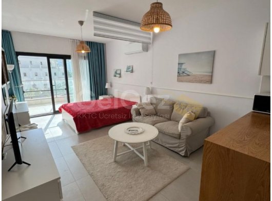 CAESAR RESORT 3 ETAP STUDIO HAVUZ MANZARALI FUL ESYALI VERGI ODENDI KIBRIS ISKELE