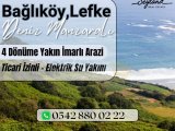 BAĞLIKÖY, LEFKE KESİNTİSİZ DENİZ MANZARALI 3 DÖNÜM 2 EVLEK ARAZİ