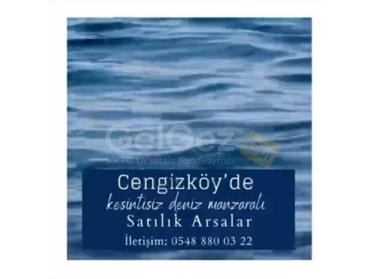 Cengizköy'de Deniz Manzaralı Satılık Arsalar. 05488800322
