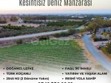 DOĞANCI,LEFKE'DE KESİNTİSİZ DENİZ MANZARALI TÜRK KOÇANLI 2545,42 m2 SATILIK ARAZİ.