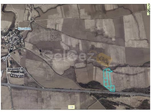 Ulukışla/Gazimağusa'da Lefkoşa-Gazimağusa anayoluna değen 27 dönüm arazi satılıktır.