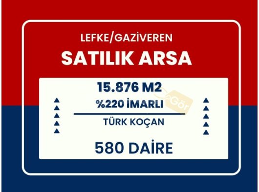 LEFKE GAZİVERENDE 580 DAİRELİK PROJESİ ONAY AŞAMASINDA TÜRK KOÇAN SATILIK ARSA