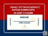 GİRNE ZEYTİNLİKTE MERKEZE YAKIN KONUMDA 4683 M2 ARSAYA SAHİP 24 ADET 1+1 TÜRK KOÇAN SATILIK DAİRE