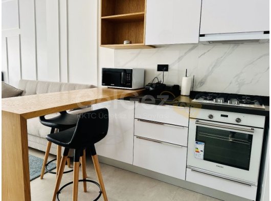 İskele, Boğaz - Caesar Blue' da Full Eşyalı Deniz Manzaralı Stüdyo Daire! (Acente Ücreti ve Aidat Yok)