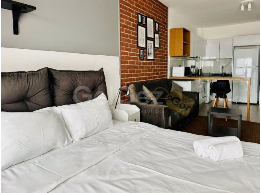 İskele, Boğaz - Caesar Blue' da Full Eşyalı Deniz Manzaralı Stüdyo Daire! (Acente Ücreti ve Aidat Yok)