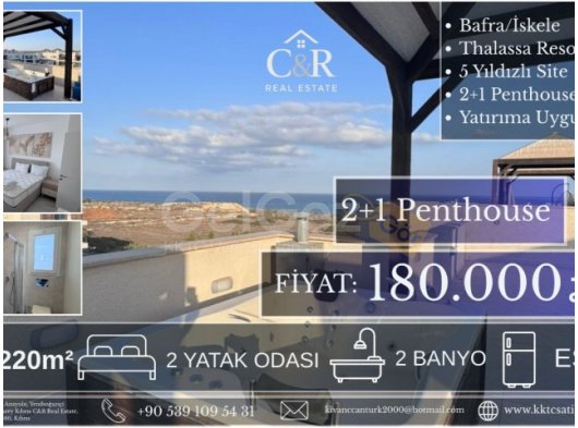 Thalassa Sitesinde Satılık | Deniz Manzaralı Lüks 2+1 Penthouse