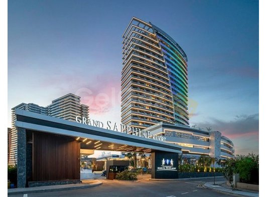 İSKELE LONG BEACH – GRAND SAPPHİRE C BLOK’TA YÜKSEK KAT VE DENİZ MANZARALI 1+1 FIRSAT DAİRESİ!