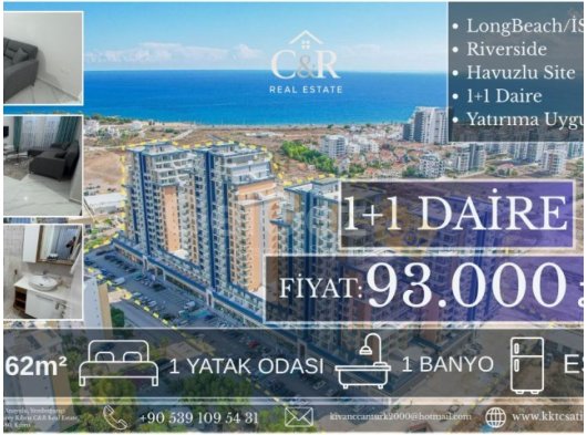 Riverside’ta Yüksek Getirili Satılık 1+1