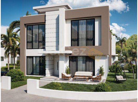 GAZİMAĞUSA’DA 4+1 LÜX DUBLEX BAHÇELİ VE GENİŞ VİLLALAR HAYAT PARK 2