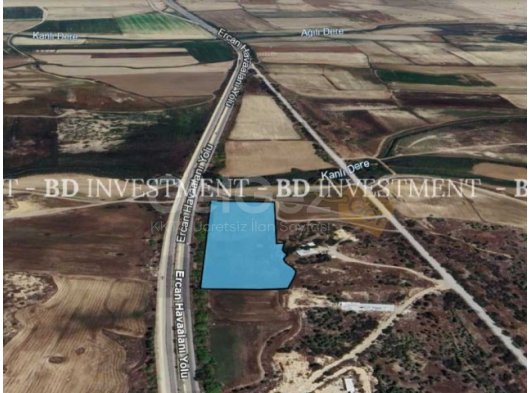 Ercan Havalimanı Anayol Cepheli Ticari Değeri Yüksek 16.154 m² Yatırım Fırsatı Arazi