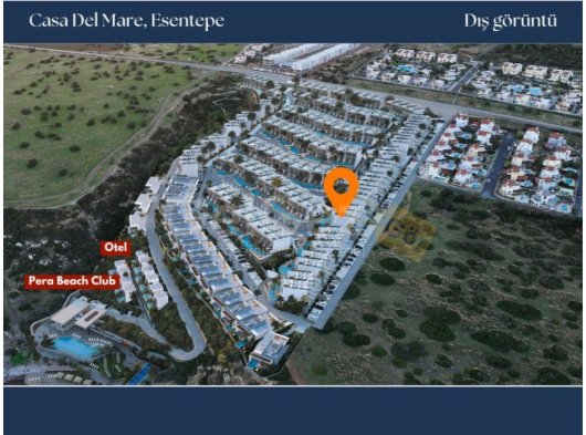 Türk malı! Casa Del Mare'da satılık 2+1 loft  havuz katı daire. Faz 1.Denize sıfır