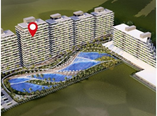 Grand Sapphire Kapanmaz Deniz manzarasi sıfır 1+1 Daire 61 m2 + 18 m2 balkon