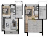 Döveç: La İsla Villas. 2+1 Loft Penthouse. Sahibinden. Teslime hazır. KDV, trafo dahil fiyat