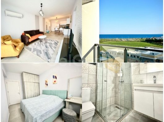 Deniz ve Havuz ve Cafe Paris Manzaralı Kiralık Full Eşyalı 1+1 Daire Caesar Resort 2. 600 Euro