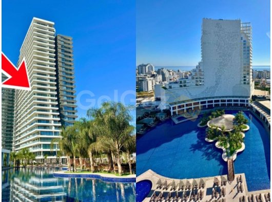 13 KATTA OTEL, HAVUZ VE DENİZ MANZARALI 2+1 DAİRE. GRAND SAPPHİRE RESORT & CASİNO