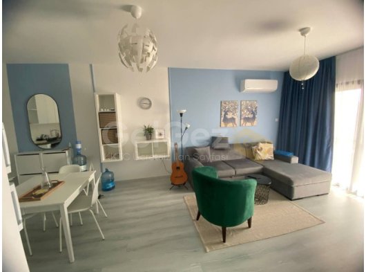 Caesar Resort 4. Satılık eşyalı 1+1 daire. C1 ön cephe. Eşya, KDV, trafo ücreti dahil fiyat