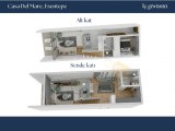 Türk malı! Casa Del Mare'da satılık 2+1 loft  havuz katı daire. Faz 1.Denize sıfır