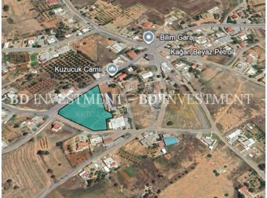 Kuzucuk Merkezinde Köşe Parsel 4845 m² Arazi