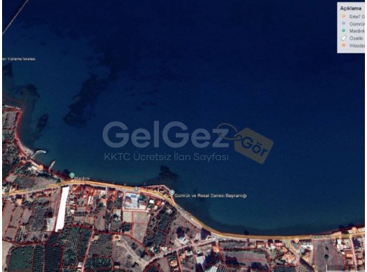 Gemikonağı; Mardin Plaj Karşısı, Denize Sıfır 3108 m2, KAT KARŞILIĞI Arsa