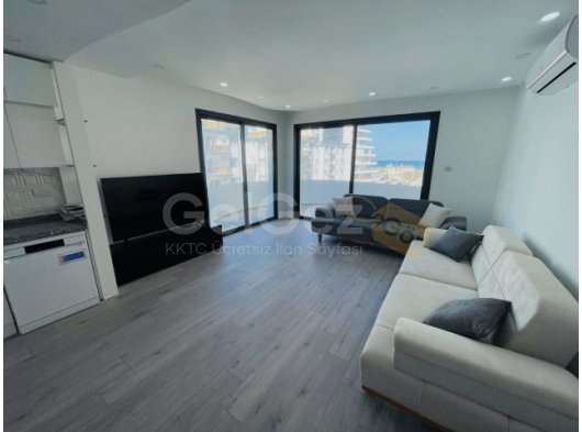 İskele long beach de satılık daire 195,000 £ 2 1 110 m2 Eşyalı 4. katta Sıfır daire Deniz manzaralı P peşin geri kalanı 24 ay taksitle