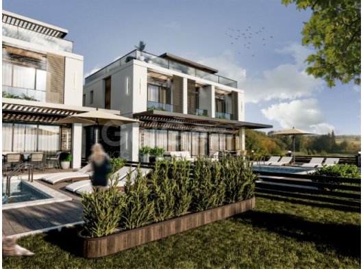 Girneye Bağlı Lapta Sahil Yürüyüş Yolunda Full Dağ ve Deniz Manzaralı Satılık Daire ve Villa Satılık