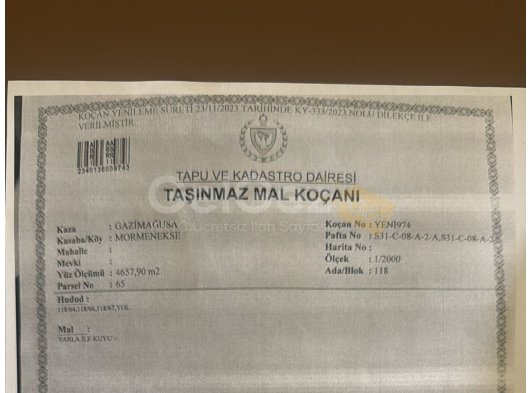 MORMENEKŞEDE SATILIR ARSAA!!!