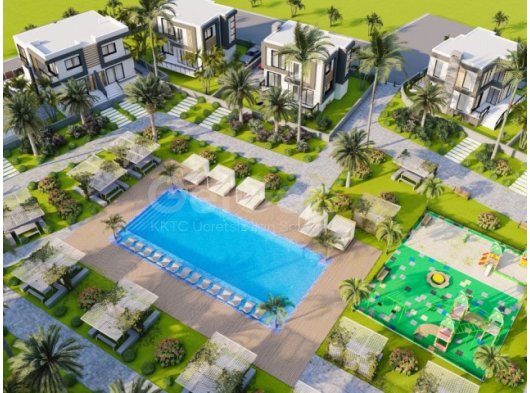 İSKELE BOĞAZ HAVUZLU SİTEDE SATILIK VİLLALAR VE DAİRELER