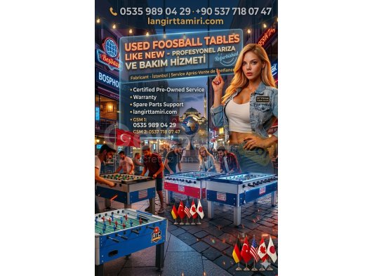 Used Foosball Tables Like New | Certified Service, Warranty & Spare Parts Support