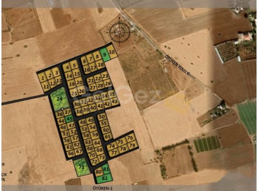 İskele ötüken bölgesinde arsa parselasyon projesi