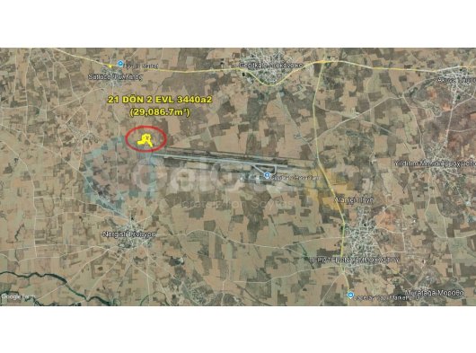 GEÇİTKALE BÖLGESİNDE 21 DÖN 2 EVL 3440a2 (29,086.7m²) SATILIK TARIM ARAZİSİ - 05338641212