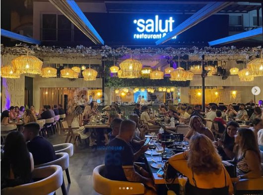 Girnenin kalbinde Yemek, İçki, Eğlence bir arada  Eğlence iki kadeh arasında Salut’da