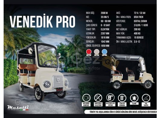 MUSATTI VENEDIK PRO E-CAR TANITIM FİYATIYLA 3990 €