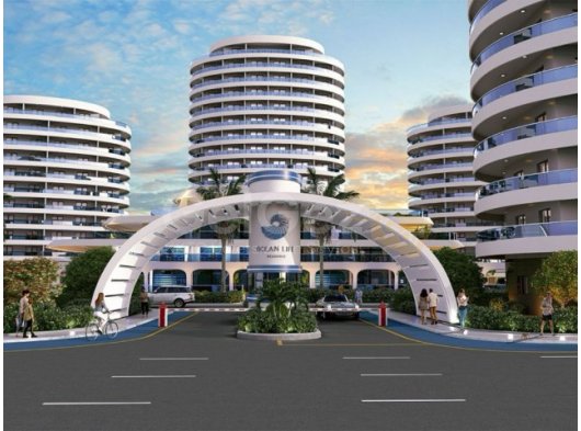Iskele Long Beach’de Studyo OCEAN LIFE SITE içerisinde satılık 5 adet stüdyo daire