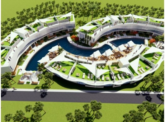 Iskele, Long Beache LUNA Site (1+1) 2 tane, 150m Deniz manzarası, 12.2026 Hazır