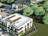 Girne laptada satılık eş değer koçan 4+1 havuzlu villa ( projenin karkası bitmiş durumda ..