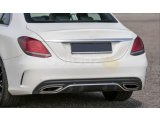 W205 C SERISI IÇIN UYUMLU MAKYAJLI AMG GÖRÜNÜM ARKA TAMPON & EGZOZ