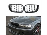 3 SERISI 2002-2004 E46 IÇIN UYUMLU DIAMOND PANJUR (BÖBREK) PIANO BLACK ÇERÇEVE