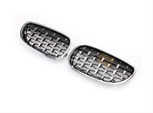 5 SERISI E60 2004-2009 IÇIN UYUMLU DIAMOND PANJUR (BÖBREK) KROM ÇERÇEVE