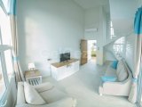 Girne Alsancak, Escape Beach Bölgesin'de Satılık, 1+1 Loft Daire, full EşyalıI, Ortak Havuzlu çok Şık Bir Site'de , Bahçe Katı, Havuz , Deniz Manzaralı