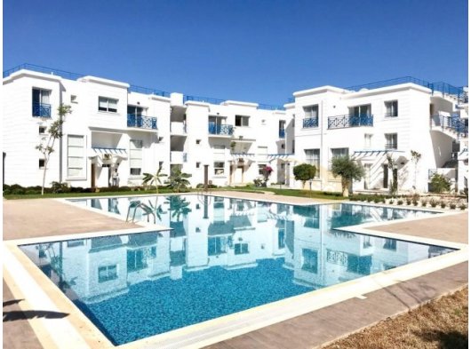 Girne Alsancak, Escape Beach Bölgesin'de Satılık, 1+1 Loft Daire, full EşyalıI, Ortak Havuzlu çok Şık Bir Site'de , Bahçe Katı, Havuz , Deniz Manzaralı