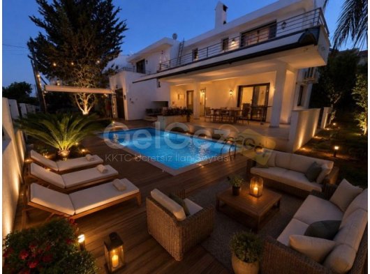 kervansaray Bölgesin'de Denize 2 dakk Yürüme Mesafesinde, Full Eşyalı, Ultra Lüks, Satılık Yeni Villa