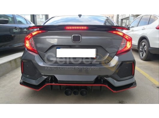 CIVIC FC5 2016-2020 IÇIN UYUMLU TURBO SI SPOILER REFLEKTÖRLÜ (BOYASIZ)