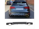 A3 HATCHBACK 2016 - 2019 İÇİN UYUMLU RS3 DIFUZOR (NORMAL TAMPON İÇİN)