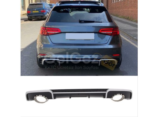 A3 HATCHBACK 2016 - 2019 İÇİN UYUMLU RS3 DIFUZOR (NORMAL TAMPON İÇİN)