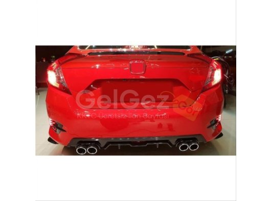 CIVIC FC5 2016-2020 IÇIN UYUMLU DIFUZOR 4 EGZOZ PIANO BLACK