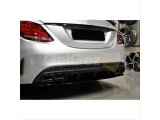 W205 C SERISI IÇIN C63 SIYAH DIFÜZÖR & EGZOZ SETI (AMG SEDAN) - SIYAH EGZOZ ILE