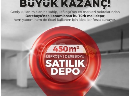 Lefkoşa-Dereboyu’nda Satılık Türk Malı Depo‼️