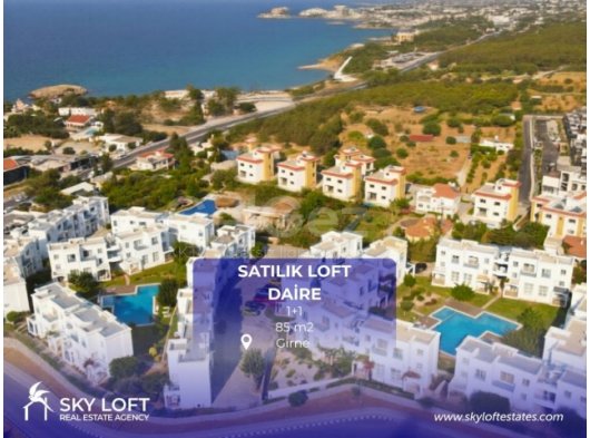 ???? Girne Alsancak’ta Denize Yürüyüş Mesafesinde Satılık Full Eşyalı 1+1 Loft Daire! ????