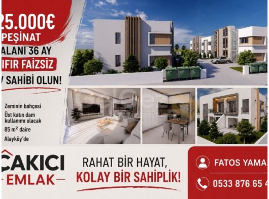 Lefkoşa Alayköy'de Proje Aşamasındaki 2+1 Daire - Kaçırmayın!